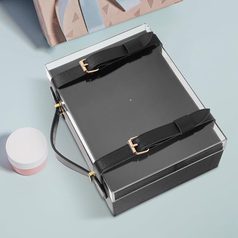Portable Acrylic Gift Box With Handle Compact Lightweight Storage For Wedding Birthday Party Favors - Image 3